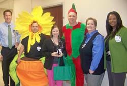 Brittnay Gossett pictured with group and DAISY mascot